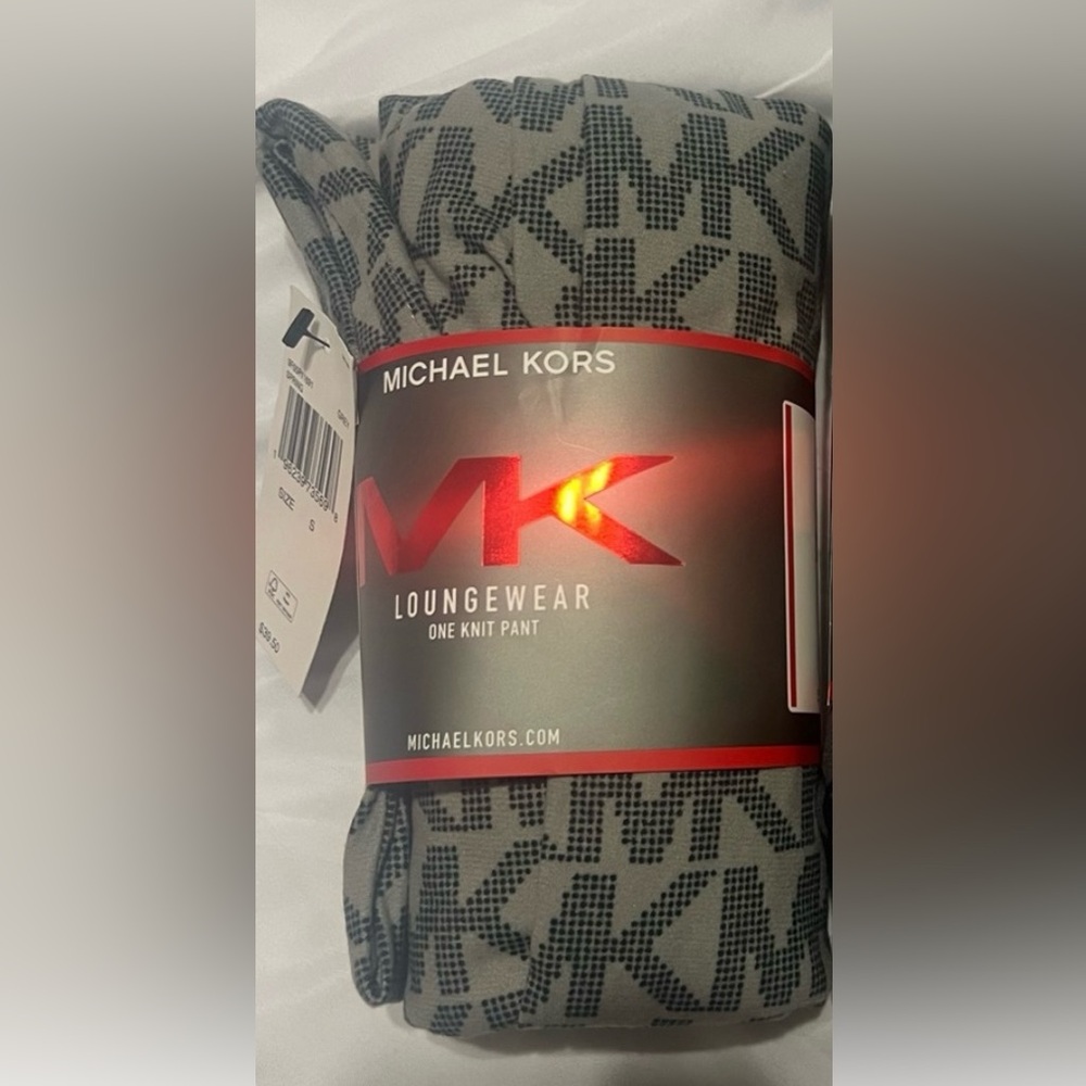 Michael Kors Men’s Knit Lounge Pants Small | Gray Logo Print NWT